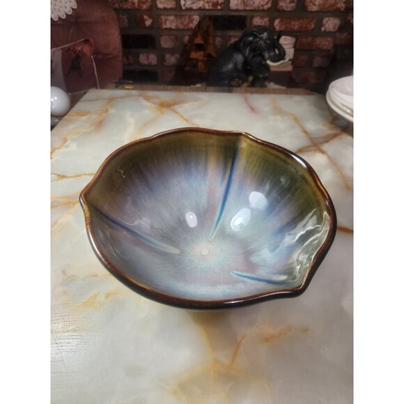 Bill Campbell Handcrafted Signed Ceramic Bowl Studio Art Brown Glazed Bowl - Picture 4 of 16